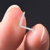 fufupaw Pack of 50 Clear L-Shaped Nose Piercing Plugs, Piercing