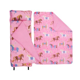 Wildkin Plush Blanket Bundle with Microfiber Nap Mat (Horses)