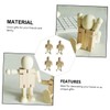 FUNOMOCYA Wooden Robot Figurines 12Pcs DIY Unfinished Robot Models Paintable