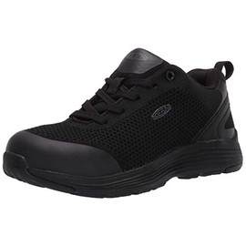 KEEN Utility Women's Sparta Low Alloy Toe Non Slip Work Shoe, Black/Black, 8.5 Medium US