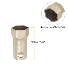 sourcing map Spindle Nut Socket 41mm 6 Point Wheel Bearing Locknut Socket