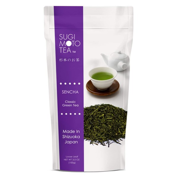 Sugimoto Tea Company SA Japanese Sen Cha, Loose Leaf, Package, White (ASINPPOSPRME18669), green tea, 3.5 Ounce (1 pack)