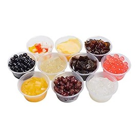 Sabco - 100pcs 4oz Clear Round Plastic Takeaway Sauce Pots With Lids - Deli Pots For Dip Ketchup Chutney - Containers For Slime Wax Melts