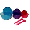 Tupperware Bowls Three Piece Set With Lids And Salad Tongs