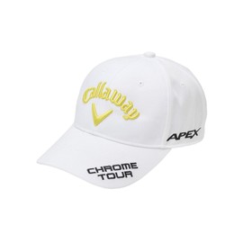 Callaway Women's Continuous Classic Cap Tour TW Cap WM JM Golf Hat, 24SS_1032_WhitexYellow