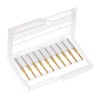 sourcing map 10Pcs 2.2mm Titanium Coat Carbide End Mill Engraving
