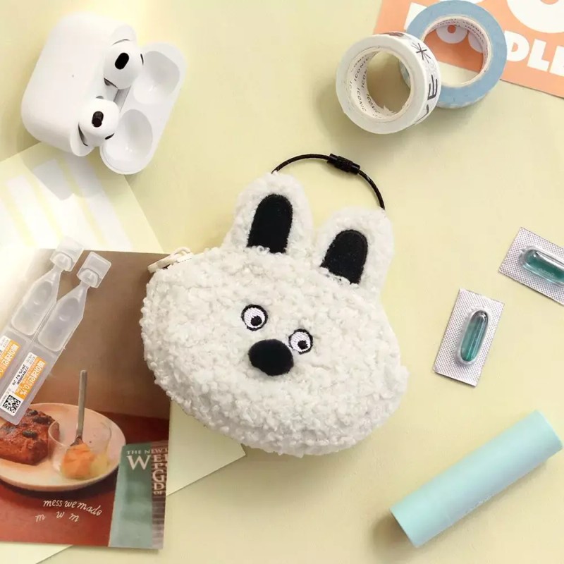 Doodle 두들 키링 파우치 [04 화이트 캣] Doodle Keyring Pouch