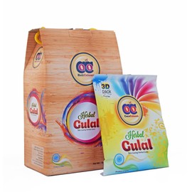 Craftsman Pack of 5 Herbal Holi Gulal Safe Colors Eco Friendly Multicolor Holi Colour Powders Fundraisers, Parties, 5k Marathons, Rangoli, Summer Camps, Festivals