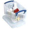 Really Useful Plastic Storage Box 0.7 Litre Clear (Pack of