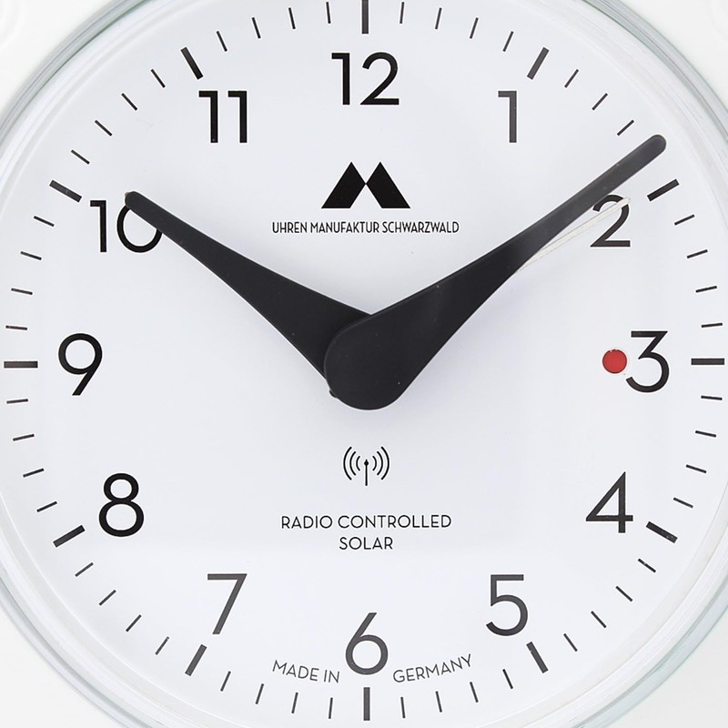 Uhren Manufaktur Schwarzwald Wireless Solar Alarm Clock, Longer Runtime, Quiet