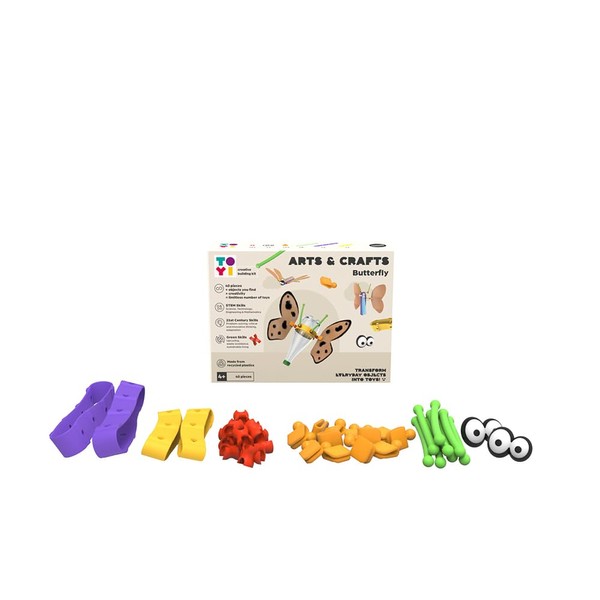 Toyi Arts & Crafts Butterfly Building Kit - 40 pcs