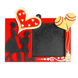 Aditri Creation Photo Frame Handcrafted Couple Heart Theme Gift Gifts Small Sweet Love Decorative Picture Frame Wall Hanging Anniversary Gifting Postcards for Tabletop and Home Decoration (Size: - 15