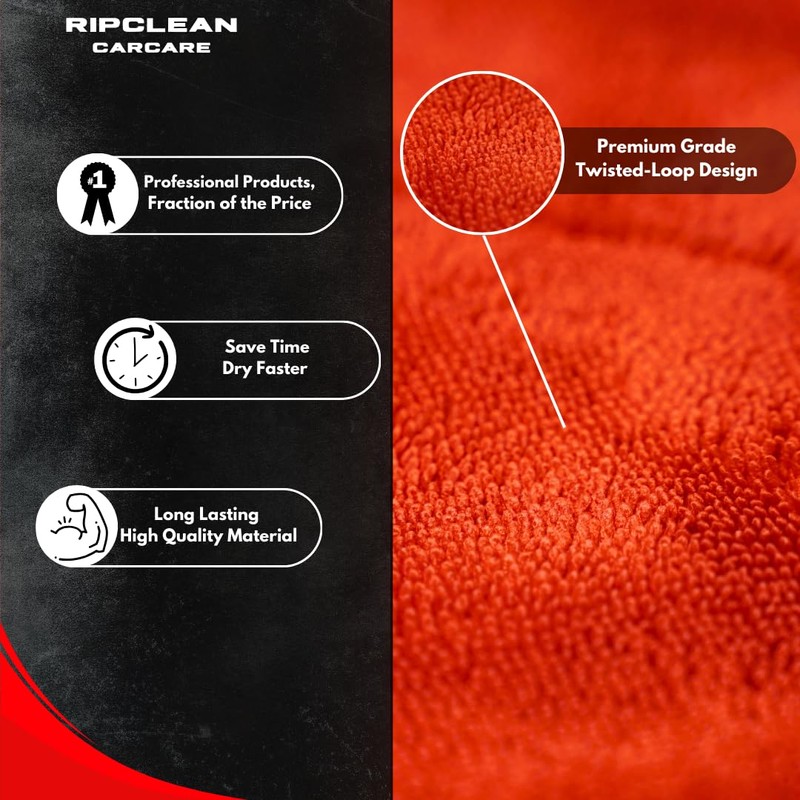 Ripclean Hercules 1400 GSM Ultra-Premium Drying Towel - Absorbent, Soft,