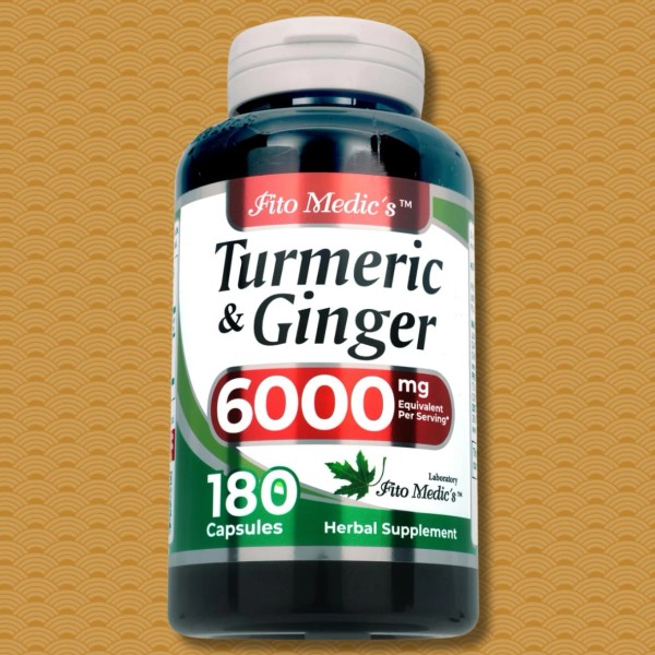 Unbranded Turmeric Curcumin Max Potency and Ginger Complex 6000 mg,