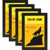 ReqiHome 4 Packs,Theatre bill Frame with Real Glass,Black Theatre Frame,Holds