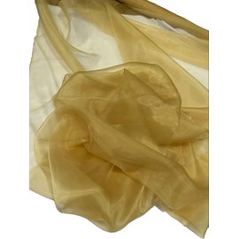 New Star Fabrics Gold Sheer Organza Fabric - 10 Yards - Silky, Shiny Perfect for Wedding Dresses, DIY Crafts, Party Decor, and Home Decoration