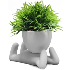 Zerzsy Faux Succulents in Cement Pots Potted Mini Fake Plants for Desk Decor,Kitchen Shelf decoro,ffice Decor for Women,Bathroom Shelf Decor -Set of 1