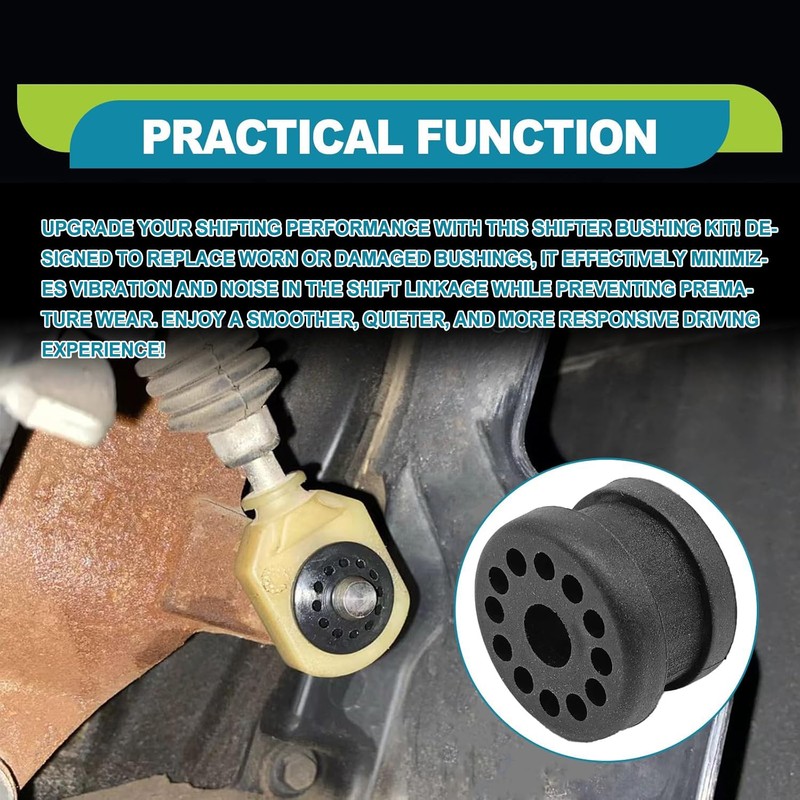 Icyhaws 2PCS Transfer Case Shift Linkage Bushings with E-Clip, Shifter