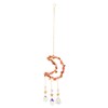 Moon Wind Chimes Bright Crystal Hanging Pendant Window Decoration for