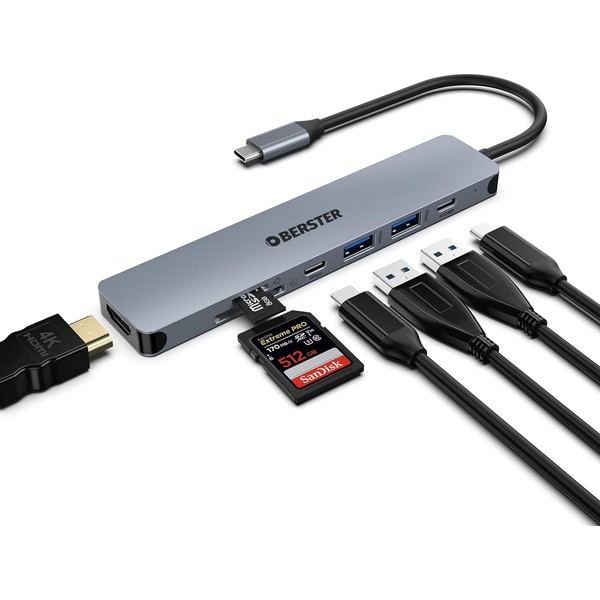 OBERSTER USB C HUB, USB 3.0 HUB, USB Adapter Docking,