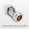 15mm Isolation Valves - Vancoco 10pcs Isolation Valves Compression Ends