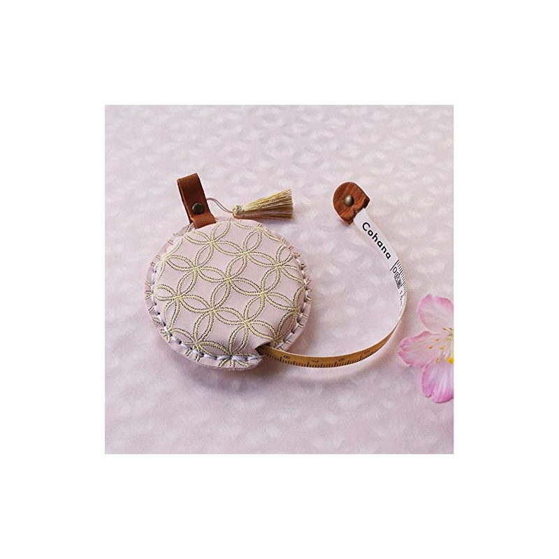 Cohana - Pink Leather Sakura (150cm) Measuring Tape - 1