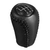 Black Leather Gear Stick Conversion Knob 6 Speed Replacement for