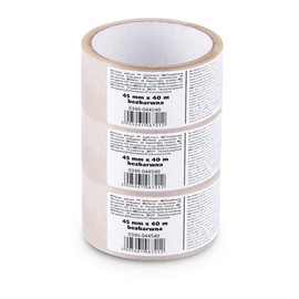 Scley 3 Stück Paketband, Klebeband Breite 45mm, Länge 40m, Packband PP, Transparent Paketklebeband, Verpackungsband für Umzug, Renovierung, Sanierung, A0340-040340