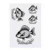 Azeeda 4 x 'Fisch' Temporäre Tattoos - Wasserfest, Hautfreundlich &