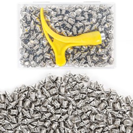 1/8 Inch Track Spikes,200Pcs Stainless Steel Pyramid Shoe Spikes with Spike Wrench for Track and Cross Country,Replacement Spike Compatible with Sprint Sports Short Shoes