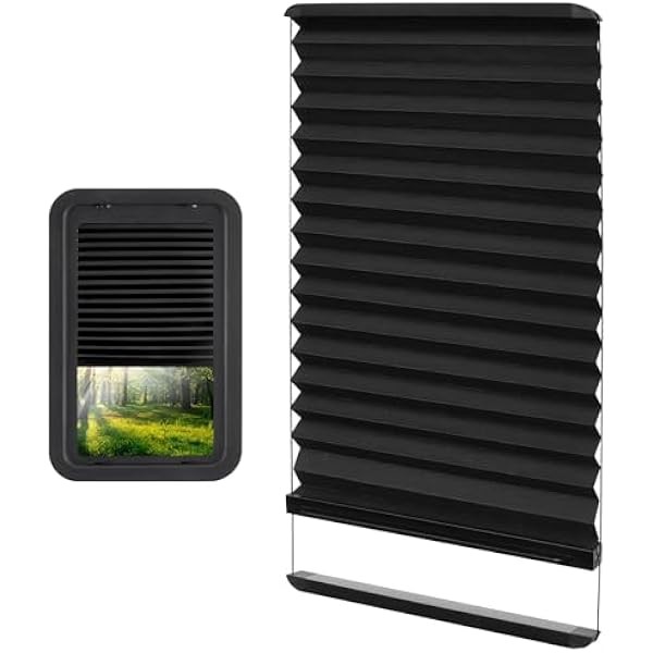 RV Thin Pleated Shade Replacement Compatible with Lippert Prepped Entry