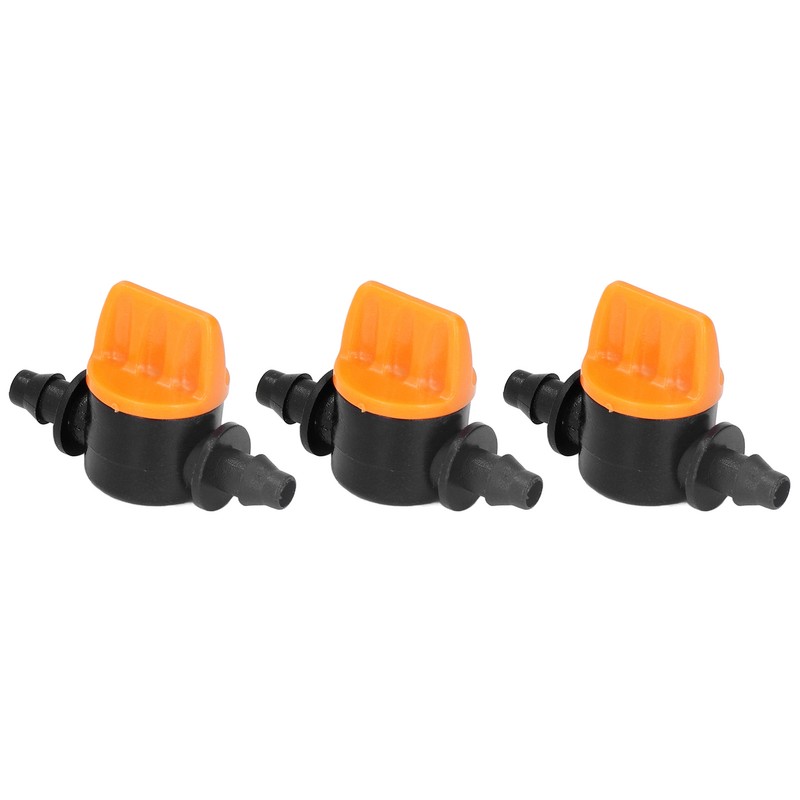 100Pcs 4/7 Barb Valve Irrigation Mini Pipe Water Valve Through