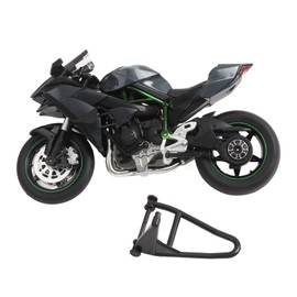 1: 12 Scale Motorcycle Model with Light Sound Simulated Motorcycle Model Children Entertaining Toy Black