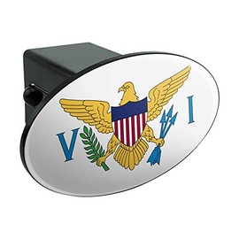 GRAPHICS & MORE Virgin Islands US Territory Flag Oval Tow Trailer Hitch Cover Plug Insert