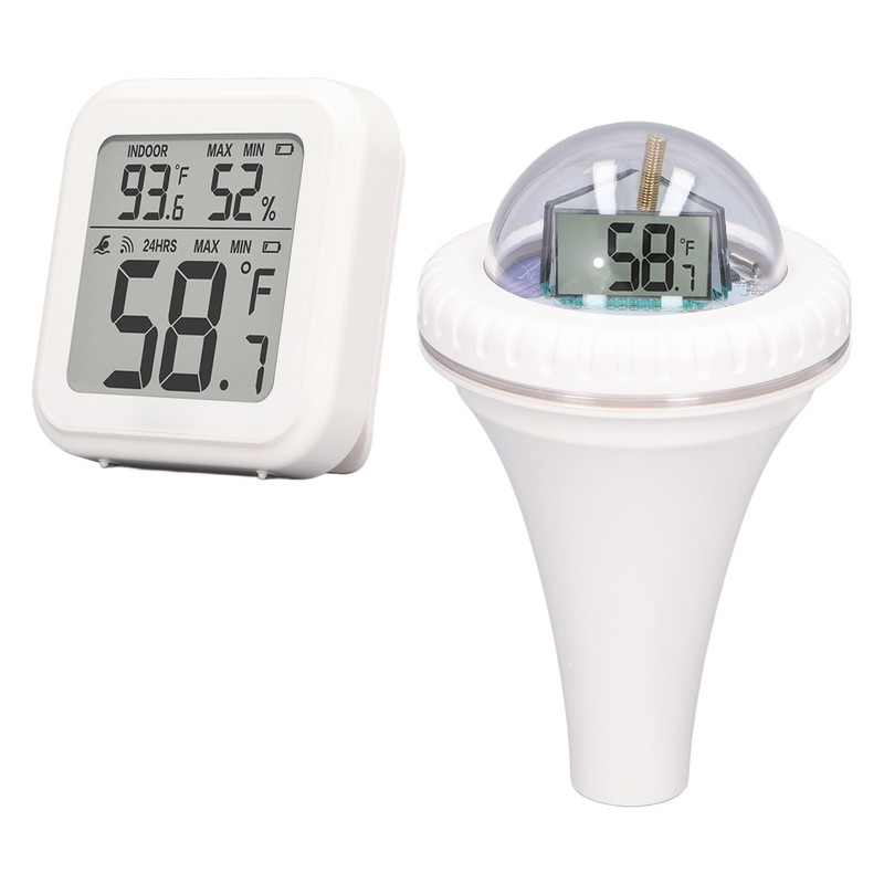 Wireless Pool Thermometer High Accuracy Time Data Recording Waterproof Digital