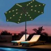 wikiwiki 9ft Solar Led Patio Umbrella, Sturdy Outdoor Market Umbrella