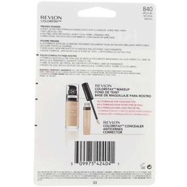 Revlon ColorStay Pressed Powder, Medium [840] 0.3 oz (Pack of 7)