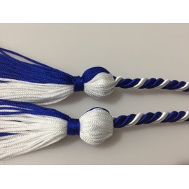 Annhiengrad Two-Color Graduation Honor Cords (Royal Blue and White)