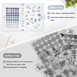 NOCAFI Sticker Organizer Binder Reusable Sticker Storage Book Collecting Album for Collecting Stickers A5 Sticker Collection Book with 30 Sheets Pocket Pages Sticker Keeper Holder Display Book