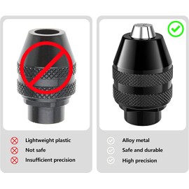 2-Pack Keyless Chuck, 1/32" to 1/8" Replacement 4486 Drill Keyless Bit Chuck Shank Rotary Tool Quick Change Adapter Kit Compatible for Dremel 4486 Model 395 3000 4000 4300 8220 3000 7300 Multipro