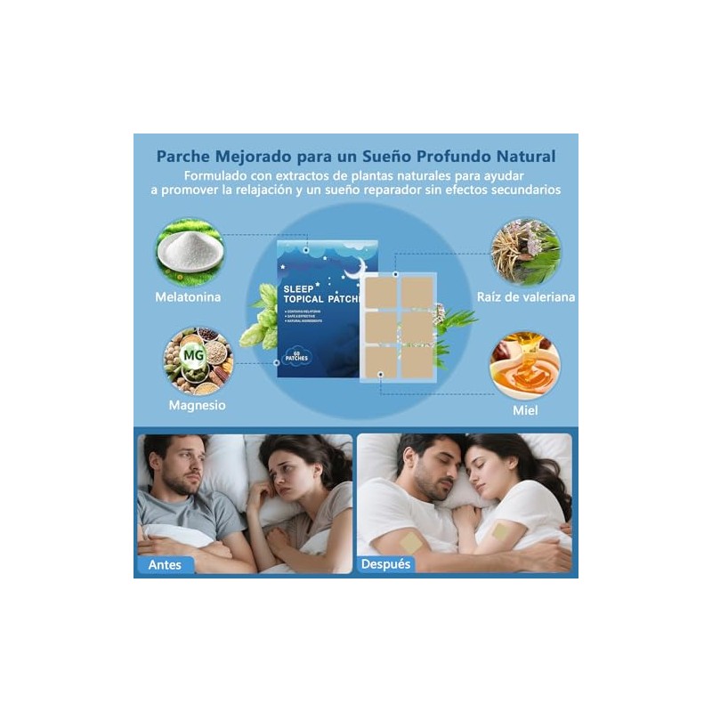 120 Parches para Dormir Totalmente Naturales, Ayudas para Dormir de