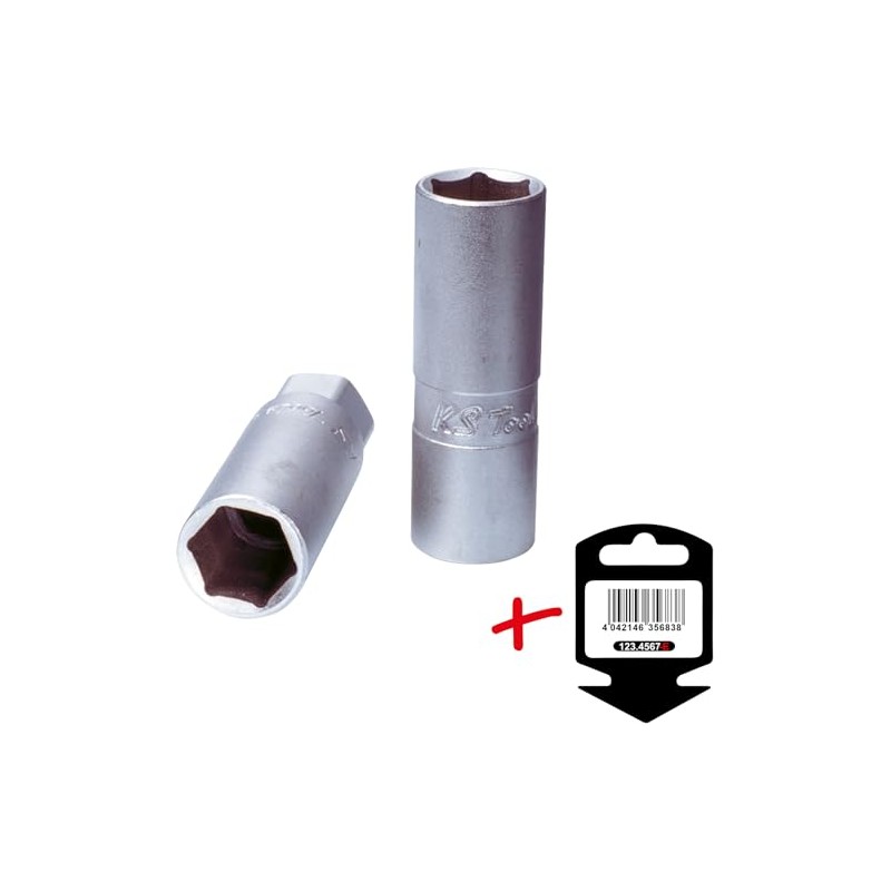 KS-Tools 911.1206-E 1/2 Socket for Spark Plugs, 21 mm