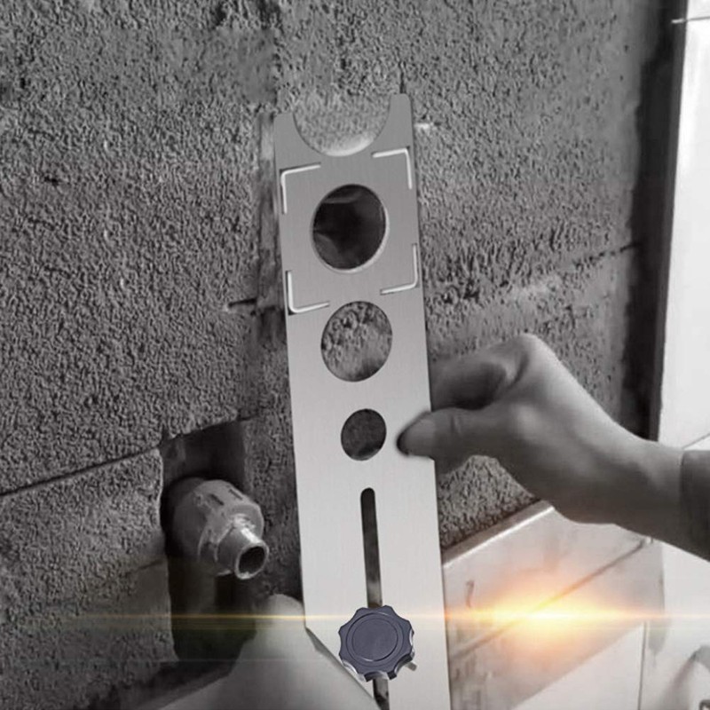 GEZICHTA Ceramic Tile Hole Locator,Portable Stainless Steel Universal Marble Punching