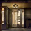 Rosient Motion Sensor Outdoor Ceiling Light, Black Modern Design Ceiling