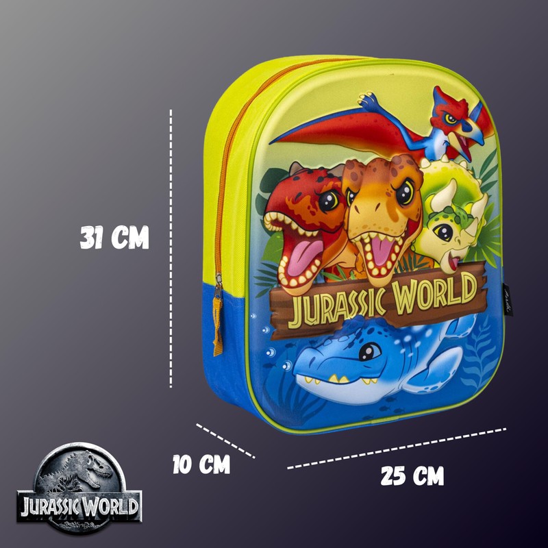 Jurassic World Backpack Dinosaur Design School Backpack 3D Children's Backpack