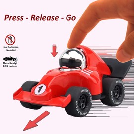 Elementoy 8-Pack Alloy Press and Go Toy Cars, Die-cast Collectible Model Race Cars, Birthday Christmas Holiday Party Gift for Kids 3+, Adults, and Collectors, Multi-Color (Cars #1 to #8)