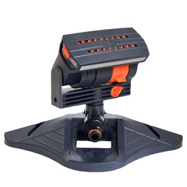 Mini Turbo Oscillating Lawn Sprinkler 16 Nozzles, Garden Sprinkler with Quick Connection and Large Base, 4 Modes Lawn Sprinkler for Garden Watering, Adjustable Width Range and Flow Rate