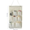 CaLeQi Linen/Cotton Fabric Wall Door Closet Hanging Storage Bag Case