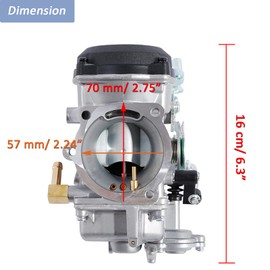 CV40 Carburetor for Harley Davidson HD Sportster XL883 XL1200/ Softail/Touring/Dyna & FXR/Road King Carb 27421-99 27490-04 27465-04 (with Fuel Filter + 2 Spark Plugs + Brush Set + Jets)