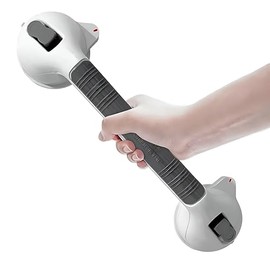 Joey&Viggy Suction Hand Rail 40 CM | MAX Hold 110 KG Suction Grab Rail for Bathroom, Grab Handle, Grab Bar, Shower Grab Rails for Elderly, Mobility Aids | No Screw or Drilling Required